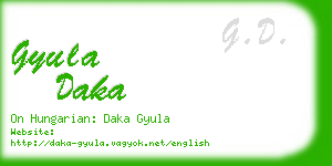 gyula daka business card